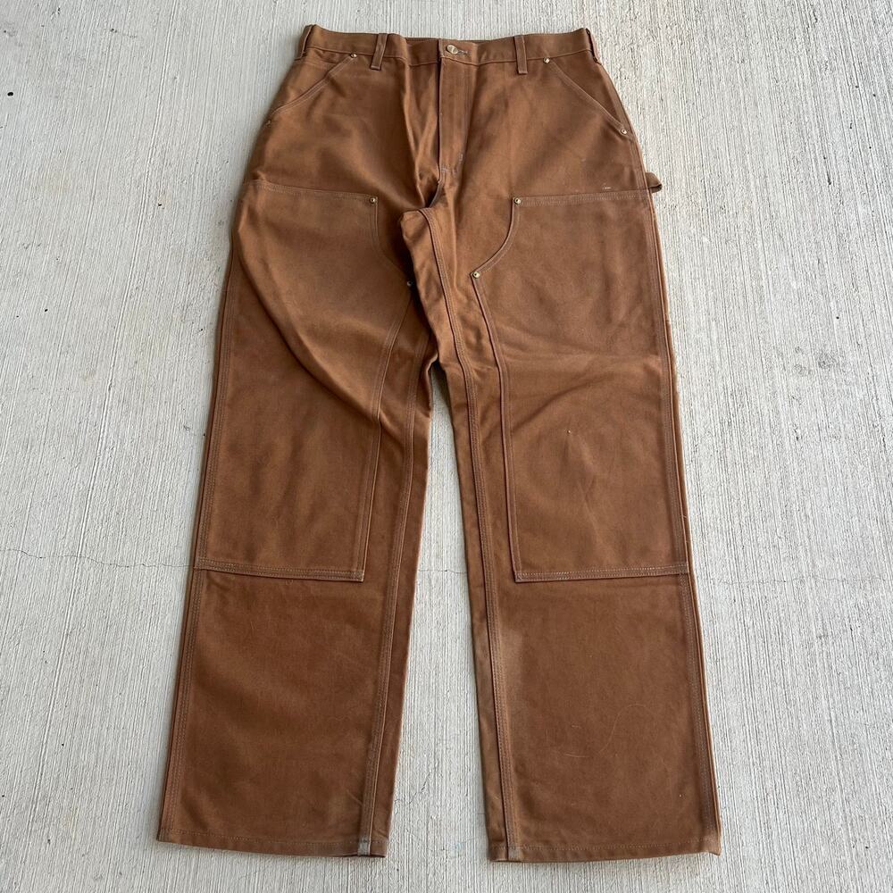 Carhartt B01 BRN brown double knee work wear carpenter pants